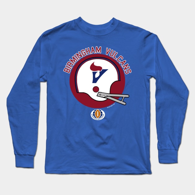 Birmingham Vulcans (World Football League) 1975 Long Sleeve T-Shirt by HelmetAddict